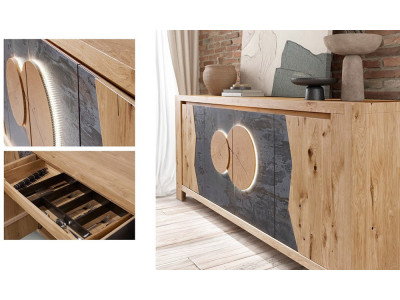 LAURAC - Enfilade 4 portes avec option éclairage   2