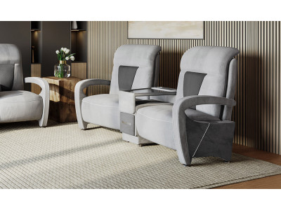 Prestige - Canapé home cinéma 2 places relaxation électriques  2