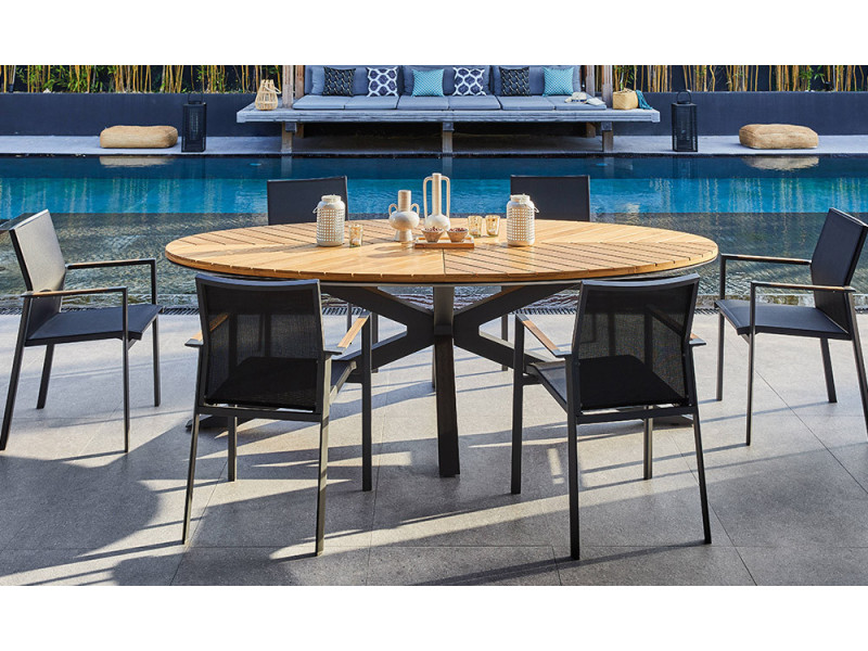 Eronne - Table de repas outdoor ovale 