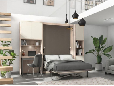 Smart - Armoire lit vertical avec bureau  2