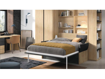 Eos - Armoire lit autoportante avec banquette  2