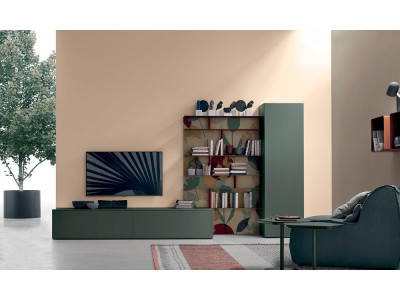Atlante - Composition TV - Bibliothèque 
