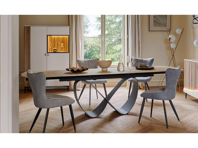 Topaze - Table de séjour extensible 