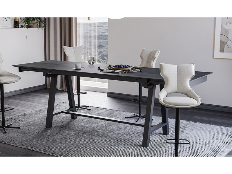 Mara - Table de séjour haute extensible 