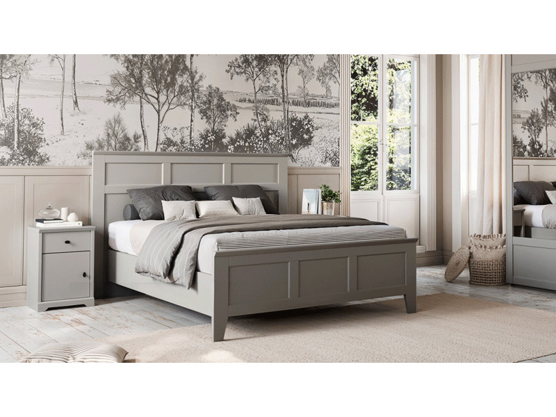 Beaumont - Lit tiroir pour couchage 140x190, tête de lit rangement 