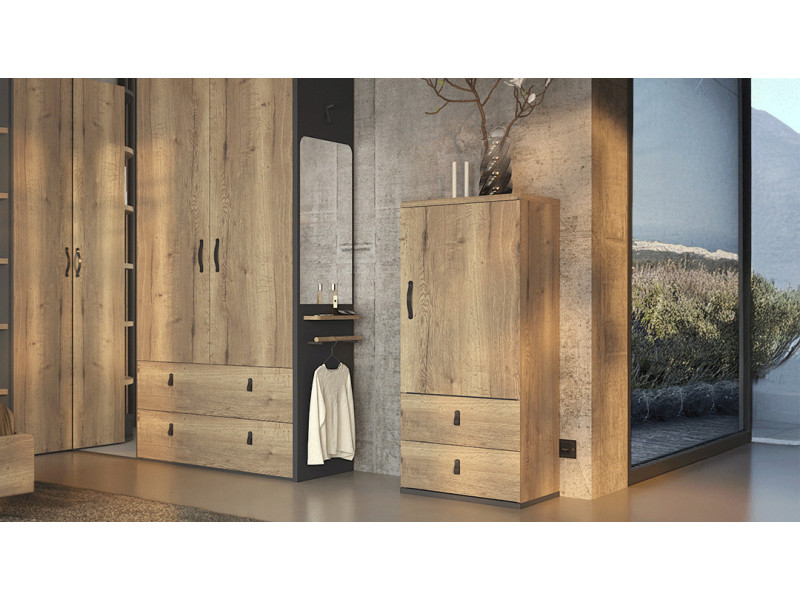 Opéra - Chiffonnier 1 porte 2 tiroirs 