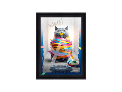 Déco - Image encadrée Chat-Terton 