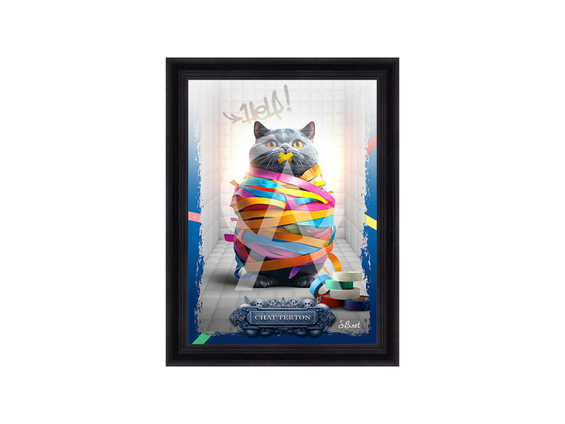 Déco - Image encadrée Chat-Terton 