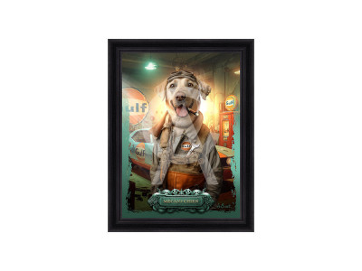 Déco - Image encadrée Mécani-Chien 