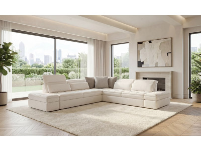 Moove - Canapé d'angle relaxation convertible 
