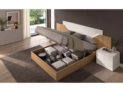 Salsa - Lit pour couchage 140x190 avec 2 chevets  2